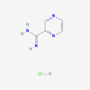 molecular formula C5H7ClN4 B158885 吡嗪-2-甲酰氨基胍盐酸盐 CAS No. 138588-41-7