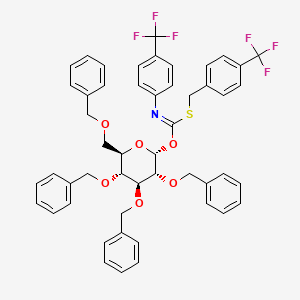 molecular formula C50H45F6NO6S B1588879 2,3,4,6-Tetra-O-benzyl-alpha-D-glucopyranosyl p-Trifluoromethylbenzylthio-N-(p-trifluoromethylphenyl)formimidate CAS No. 468095-63-8
