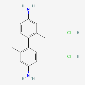 molecular formula C14H18Cl2N2 B1588888 2,2'-Dimethyl-1,1'-biphenyl-4,4'-diamine dihydrochloride CAS No. 60410-99-3
