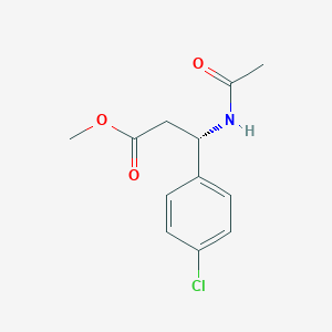 molecular formula C12H14ClNO3 B1588892 (S)-methyl-3-acetamido-3-(4-chlorophenyl)-propanoate CAS No. 434957-75-2