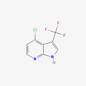 molecular formula C8H4ClF3N2 B1588908 4-Chloro-3-(trifluoromethyl)-1H-pyrrolo[2,3-b]pyridine CAS No. 869335-75-1