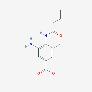 molecular formula C13H18N2O3 B1588933 3-氨基-4-丁酰胺基-5-甲基苯甲酸甲酯 CAS No. 675882-71-0