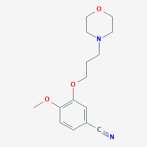 molecular formula C15H20N2O3 B1588941 4-甲氧基-3-(3-吗啉基丙氧基)苯甲腈 CAS No. 675126-28-0