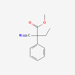 molecular formula C12H13NO2 B1588984 Methyl 2-cyano-2-phenylbutanoate CAS No. 24131-07-5