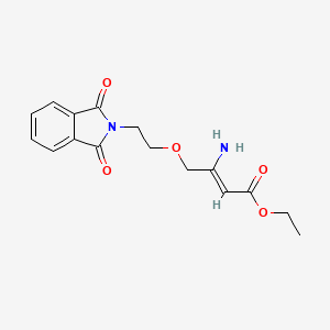 molecular formula C16H18N2O5 B1588993 Ethyl 3-amino-4-(2-(1,3-dioxoisoindolin-2-yl)ethoxy)but-2-enoate CAS No. 265136-65-0