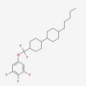 B1588997 4-[difluoro(3,4,5-trifluorophenoxy)Methyl]-4'-pentyl-1,1'-bi(cyclohexyl) CAS No. 208338-52-7