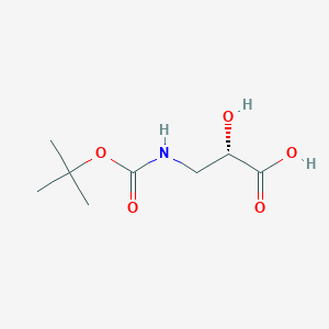 molecular formula C8H15NO5 B1588998 (S)-3-((tert-Butoxycarbonyl)amino)-2-hydroxypropanoic acid CAS No. 52558-24-4