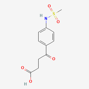 molecular formula C11H13NO5S B1589007 4-(4-(Methylsulfonamido)phenyl)-4-oxobutanoic acid CAS No. 100632-57-3