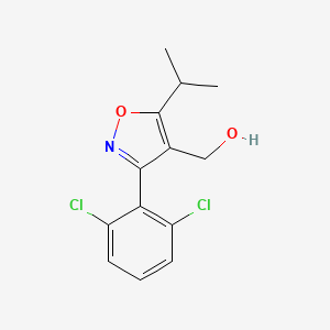 molecular formula C13H13Cl2NO2 B1589061 (3-(2,6-Dichlorophenyl)-5-isopropylisoxazol-4-yl)methanol CAS No. 278597-30-1