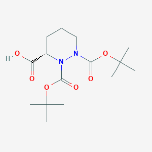 molecular formula C15H26N2O6 B1589063 (S)-tetrahydro-pyridazine-1,2,3-tricarboxylic acid 1,2-di-tert-butyl ester CAS No. 156699-39-7