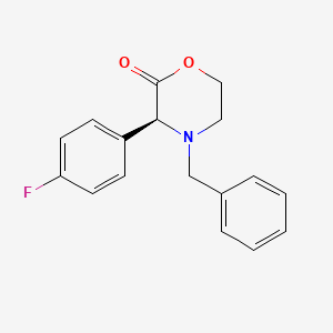 molecular formula C17H16FNO2 B1589067 (S)-4-benzyl-3-(4-fluorophenyl)morpholin-2-one CAS No. 159706-87-3