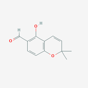 molecular formula C12H12O3 B1589084 5-Hydroxy-2,2-dimethyl-2H-chromene-6-carbaldehyde CAS No. 54287-99-9