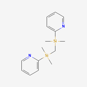 molecular formula C15H22N2Si2 B1589093 亚甲基双[二甲基(2-吡啶基)硅烷] CAS No. 243468-48-6