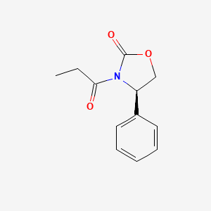 molecular formula C12H13NO3 B1589100 (R)-4-Phenyl-3-propionyloxazolidin-2-one CAS No. 160695-26-1