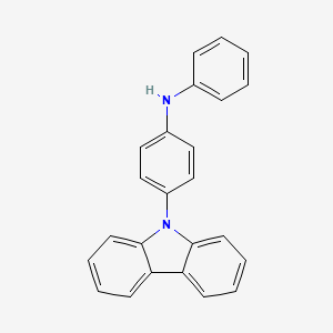 molecular formula C24H18N2 B1589104 4-(9H-CARBAZOL-9-YL)-N-PHENYLANILINE CAS No. 858641-06-2