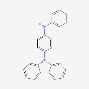 molecular formula C24H18N2 B1589104 Phenyl-4-(9-carbazolyl)phenylamine CAS No. 858641-06-2