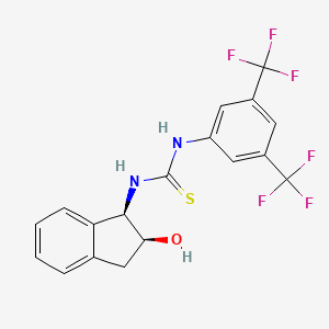molecular formula C18H14F6N2OS B1589128 1-(3,5-双(三氟甲基)苯基)-3-((1R,2S)-2-羟基-2,3-二氢-1H-茚-1-基)硫脲 CAS No. 871828-95-4