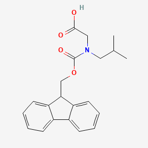 molecular formula C21H23NO4 B1589134 Glycine, N-[(9H-fluoren-9-ylmethoxy)carbonyl]-N-(2-methylpropyl)- CAS No. 141743-14-8