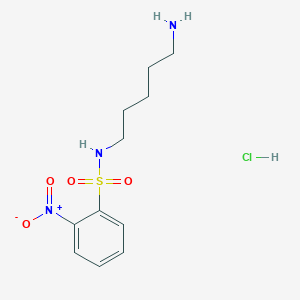 molecular formula C11H18ClN3O4S B1589150 N-(5-氨基戊基)-2-硝基苯磺酰胺盐酸盐 CAS No. 437718-20-2