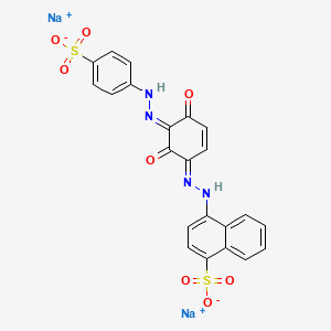 molecular formula C22H14N4Na2O8S2 B1589152 Disodium 4-[[2,4-dihydroxy-3-[(4-sulphonatophenyl)azo]phenyl]azo]naphthalene-1-sulphonate CAS No. 5850-15-7
