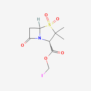 molecular formula C9H12INO5S B1589166 Iodomethyl (2S-cis)-3,3-dimethyl-7-oxo-4-thia-1-azabicyclo(3.2.0)heptane-2-carboxylate 4,4-dioxide CAS No. 76247-39-7