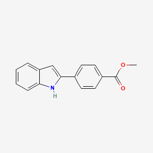 molecular formula C16H13NO2 B1589171 4-(1H-吲哚-2-基)苯甲酸甲酯 CAS No. 485321-10-6