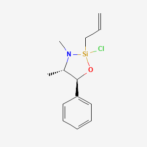 molecular formula C13H18ClNOSi B1589177 (4S,5S)-2-Allyl-2-chloro-3,4-dimethyl-5-phenyl-1-oxa-3-aza-2-silacyclopentane CAS No. 447440-43-9