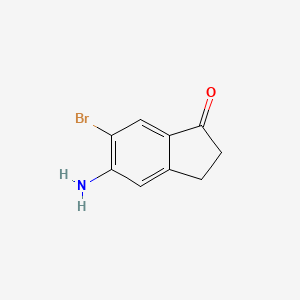 molecular formula C9H8BrNO B1589181 5-Amino-6-bromo-2,3-dihydro-1H-inden-1-one CAS No. 158205-19-7