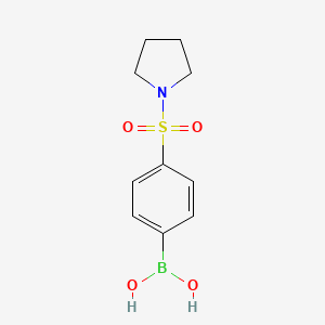 molecular formula C10H14BNO4S B1589182 (4-(Pyrrolidin-1-ylsulfonyl)phenyl)boronic acid CAS No. 486422-57-5
