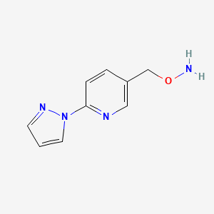 molecular formula C9H10N4O B1589183 O-((6-(1H-Pyrazol-1-yl)pyridin-3-yl)methyl)hydroxylamine CAS No. 628703-61-7