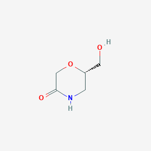 molecular formula C5H9NO3 B1589209 (S)-6-(Hydroxymethyl)morpholin-3-one CAS No. 847805-30-5