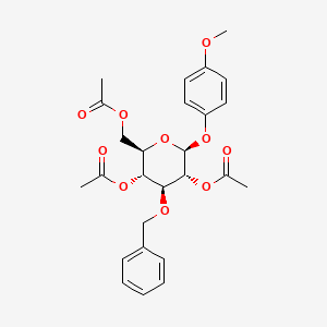 4-Methoxyphenyl 2,4,6-Tri-O-acetyl-3-O-benzyl-beta-D-glucopyranoside