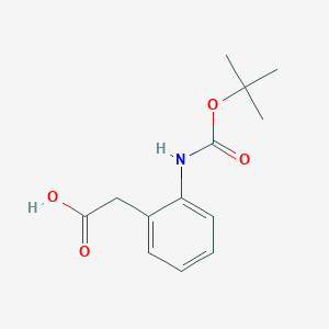 molecular formula C13H17NO4 B158923 2-(2-((tert-Butoxycarbonyl)amino)phenyl)acetic acid CAS No. 135807-51-1