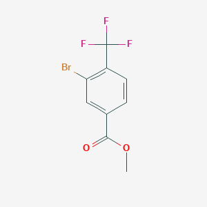 molecular formula C9H6BrF3O2 B1589233 Methyl 3-bromo-4-(trifluoromethyl)benzoate CAS No. 455941-82-9
