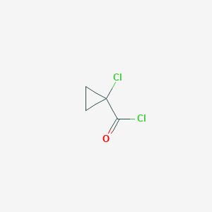molecular formula C4H4Cl2O B1589236 Cyclopropanecarbonyl chloride, 1-chloro- CAS No. 73492-25-8