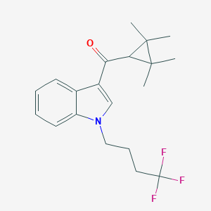 molecular formula C20H24F3NO B158927 (2,2,3,3-Tetramethylcyclopropyl)-[1-(4,4,4-trifluorobutyl)indol-3-yl]methanone CAS No. 895155-78-9