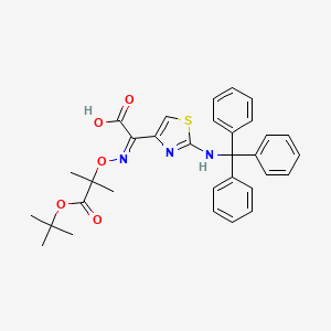 (Z)-alpha-((2-(tert-Butoxy)-1,1-dimethyl-2-oxoethoxy)imino)-2-(tritylamino)thiazol-4-acetic acid