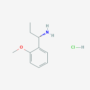 molecular formula C10H16ClNO B1589322 (S)-1-(2-Methoxyphenyl)propan-1-amine hydrochloride CAS No. 873893-95-9