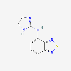 molecular formula C9H9N5S B1589334 2,1,3-Benzothiadiazol-4-amine, N-(4,5-dihydro-1H-imidazol-2-yl)- CAS No. 51322-69-1