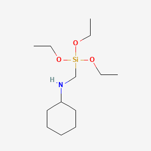 B1589336 Cyclohexanamine, N-[(triethoxysilyl)methyl]- CAS No. 26495-91-0