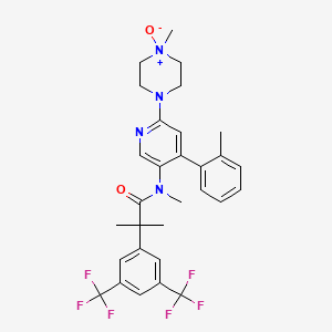 molecular formula C30H32F6N4O2 B1589337 Netupitant metabolite Netupitant N-oxide CAS No. 910808-11-6