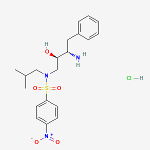 molecular formula C20H28ClN3O5S B1589350 N-((2R,3S)-3-AMINO-2-HYDROXY-4-PHENYLBUTYL)-N-ISOBUTYL-4-NITROBENZENE-1-SULFONAMIDE HYDROCHLORIDE CAS No. 244634-31-9