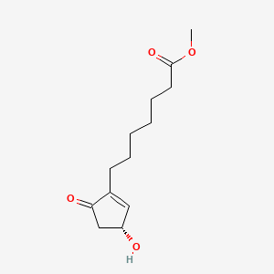 molecular formula C13H20O4 B1589365 (R)-Methyl 7-(3-hydroxy-5-oxocyclopent-1-en-1-yl)heptanoate CAS No. 41138-61-8