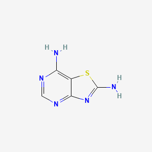 molecular formula C5H5N5S B1589373 Thiazolo[4,5-d]pyrimidine-2,7-diamine CAS No. 30162-02-8