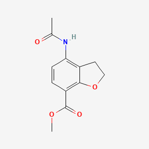 molecular formula C12H13NO4 B1589380 Methyl 4-acetamido-2,3-dihydrobenzofuran-7-carboxylate CAS No. 149466-67-1