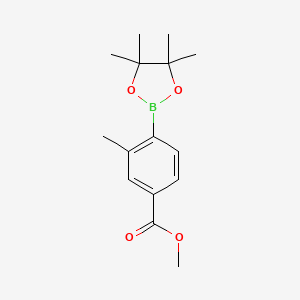 molecular formula C15H21BO4 B1589386 Methyl 3-methyl-4-(4,4,5,5-tetramethyl-1,3,2-dioxaborolan-2-yl)benzoate CAS No. 473596-87-1
