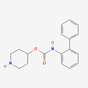 molecular formula C18H20N2O2 B1589397 哌啶-4-基[1,1'-联苯]-2-基氨基甲酸酯 CAS No. 171722-92-2