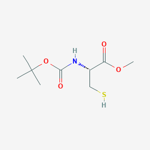 molecular formula C9H17NO4S B1589407 N-(tert-Butoxycarbonyl)-L-cysteine methyl ester CAS No. 55757-46-5