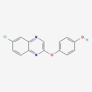 B1589408 4-(6-Chloroquinoxalin-2-yloxy)phenol CAS No. 76578-79-5