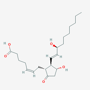 molecular formula C22H36O5 B158942 20a,20b-dihomo-9-oxo-11R,15S-dihydroxy-5Z,13E-prostadienoic acid CAS No. 37492-24-3